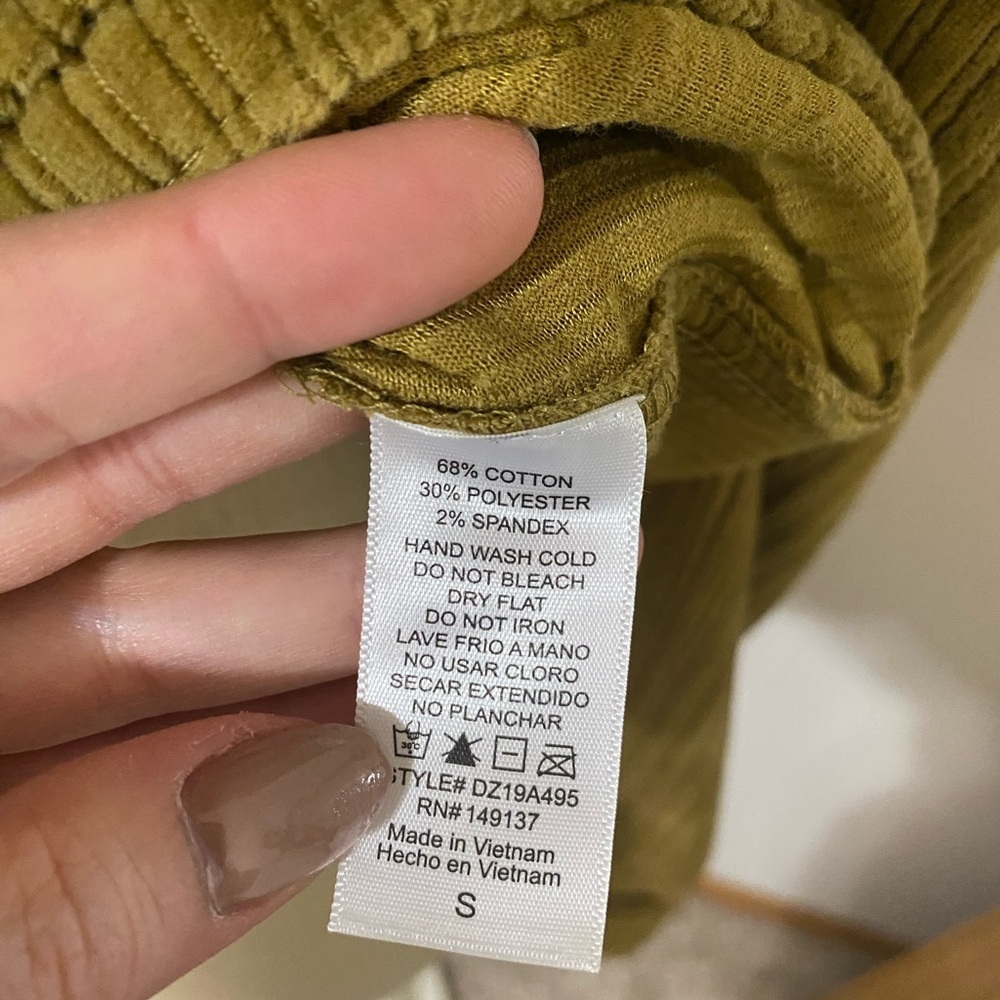 Double Zero Corduroy Utility Jacket in Green - Picture 5 of 5